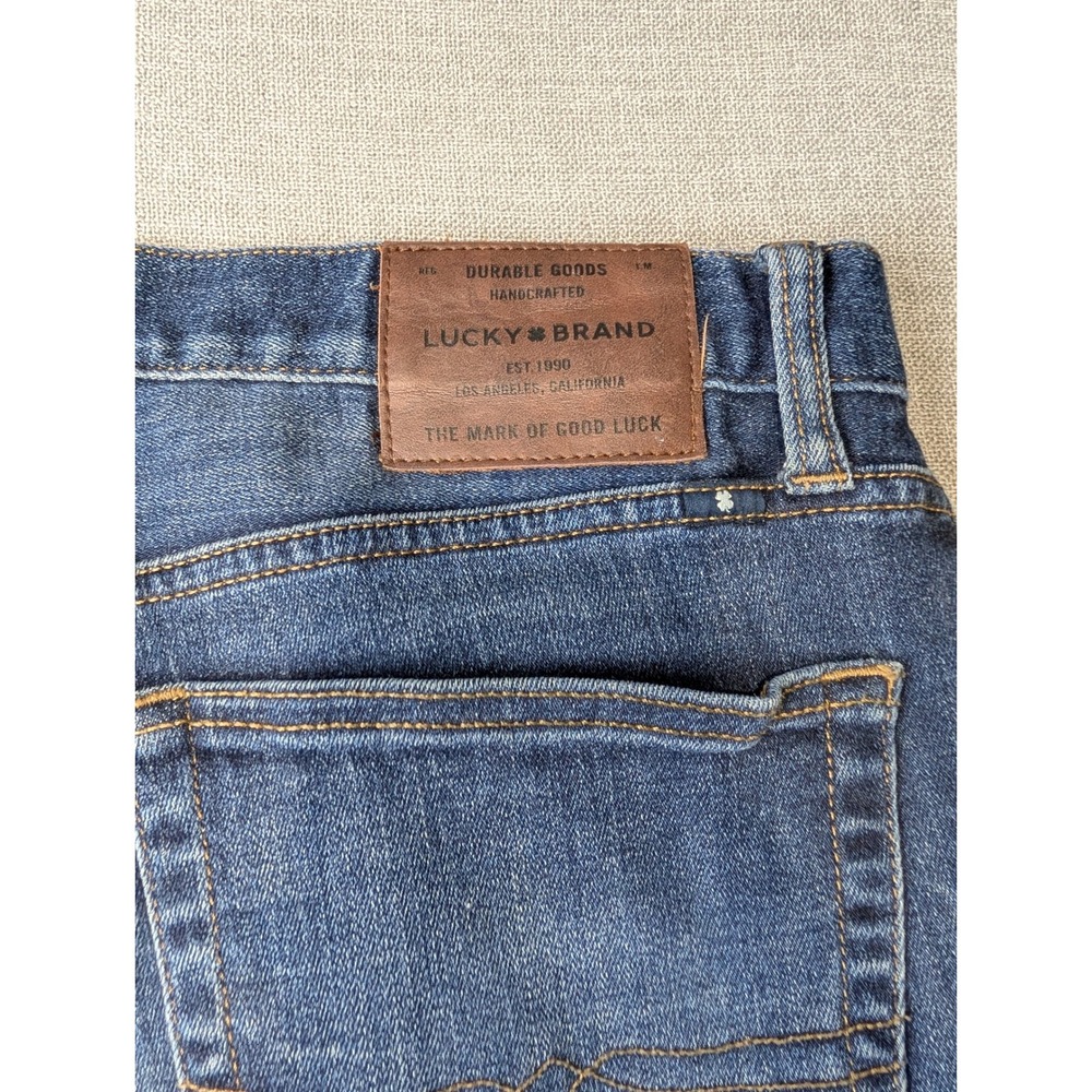 Lucky Brand 121 Heritage Slim Jeans Mens 38x30 Blue Medium Wash Denim 7M12700 - Picture 10 of 15